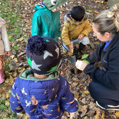 Nursery In Redhill planting trees