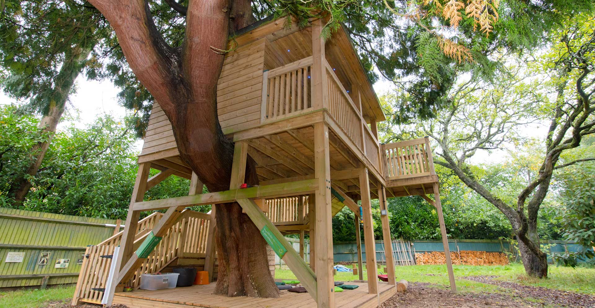 Royal Earlswood Forest School outside treehouse